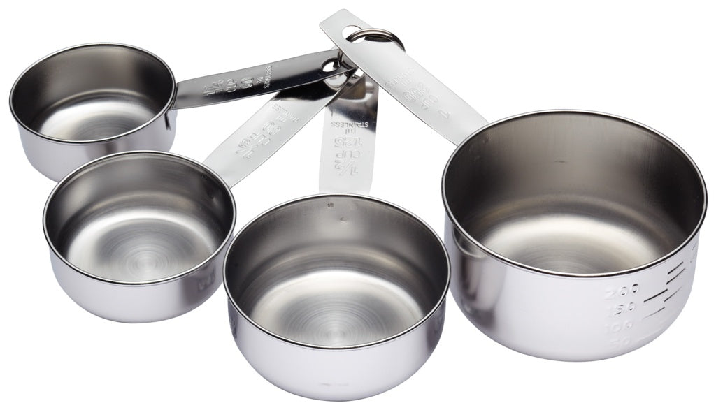 AMK® KitchenCraft Stainless Steel Measuring Cup Set 4 Piece