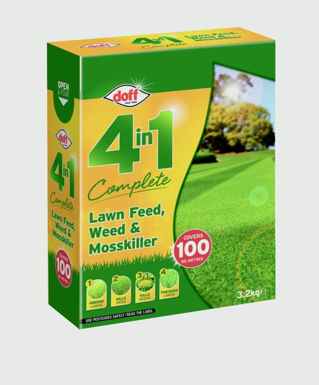 AMK® Doff 4 In 1 Complete Lawn Feed, Weed & Mosskiller 3.2kg