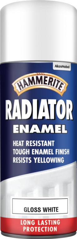 AMK® Hammerite Radiator Enamel 400ml Aerosol Gloss White