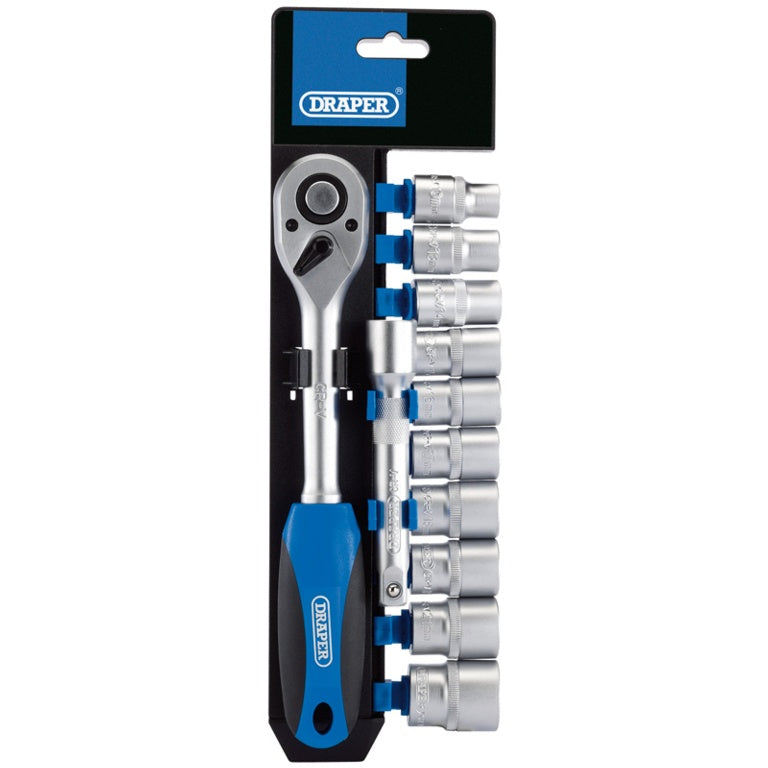 AMK® Draper Metric Socket Ratchet Set 1/2"sq Dr 12 Piece
