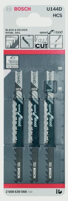 AMK® Bosch U144D Jigsaw Blade Speed For Wood Pack 3