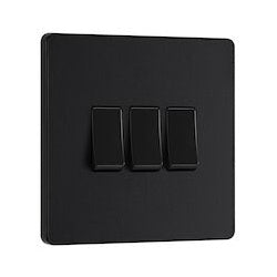 AMK® BG 20a 16ax 3g 2 Way Plastic Switch Matt Black