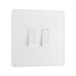 AMK® BG 20a 16ax 2g 2 Way Plastic Switch Pearlescent White