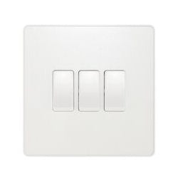 AMK® BG 20a 16ax 3g 2 Way Plastic Switch Pearlescent White