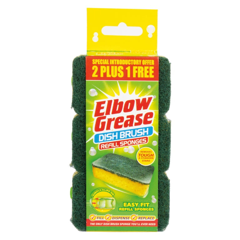 AMK® Elbow Grease Dish Brush Refill 3 Pack