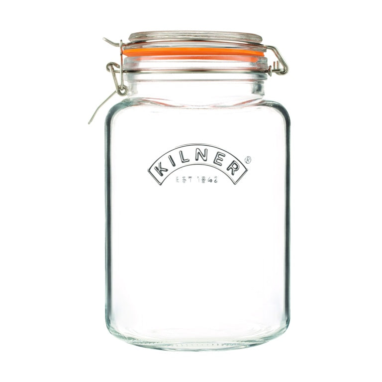 AMK® Kilner Clip Top  Jar - Square 3L