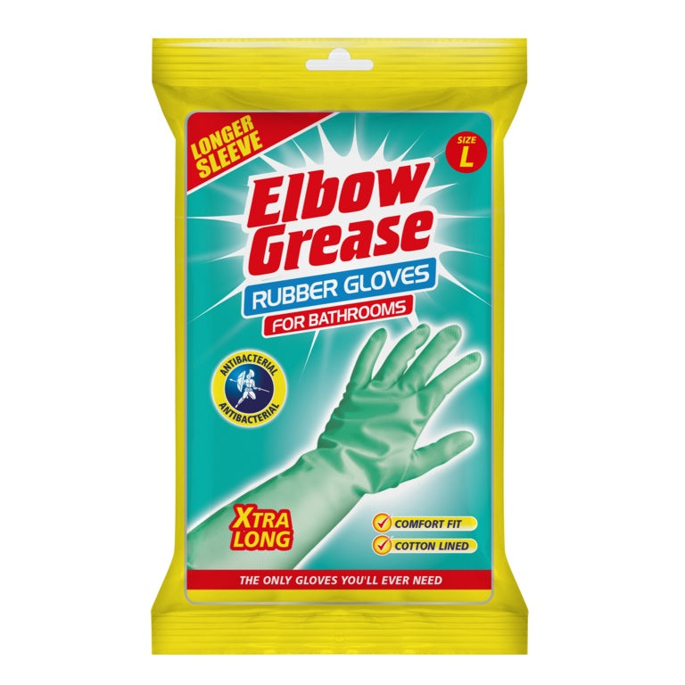 AMK® Elbow Grease Aqua Anti-Bacterial Cleaning Gloves Large