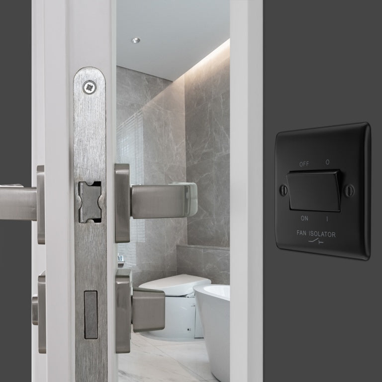 AMK® BG Matt Black Fan Isolator Switch 10a