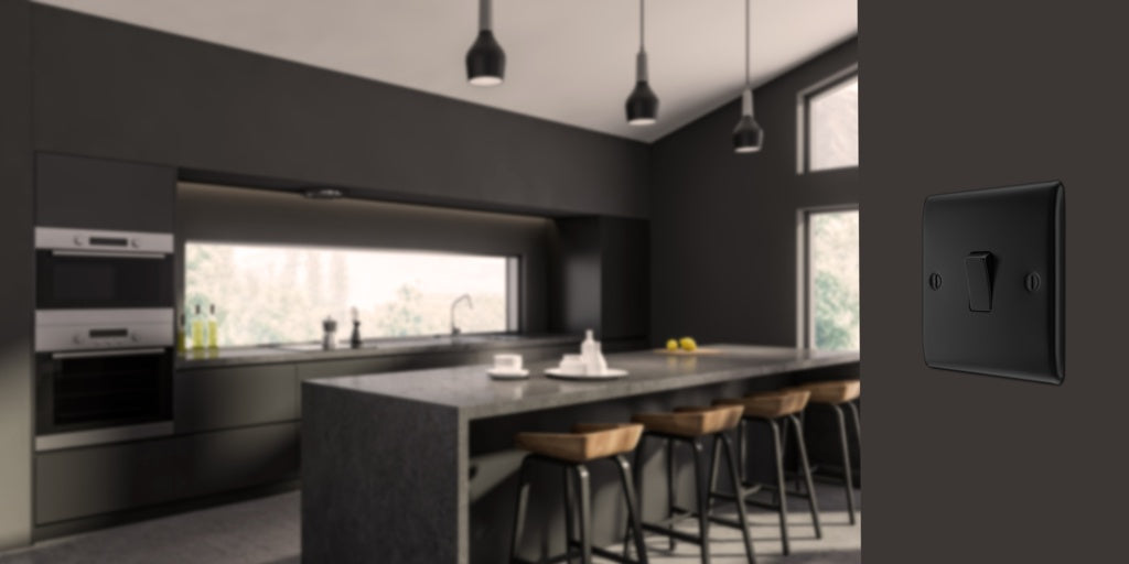 AMK® BG Single Switch 16ax 2 Way 20a Matt Black