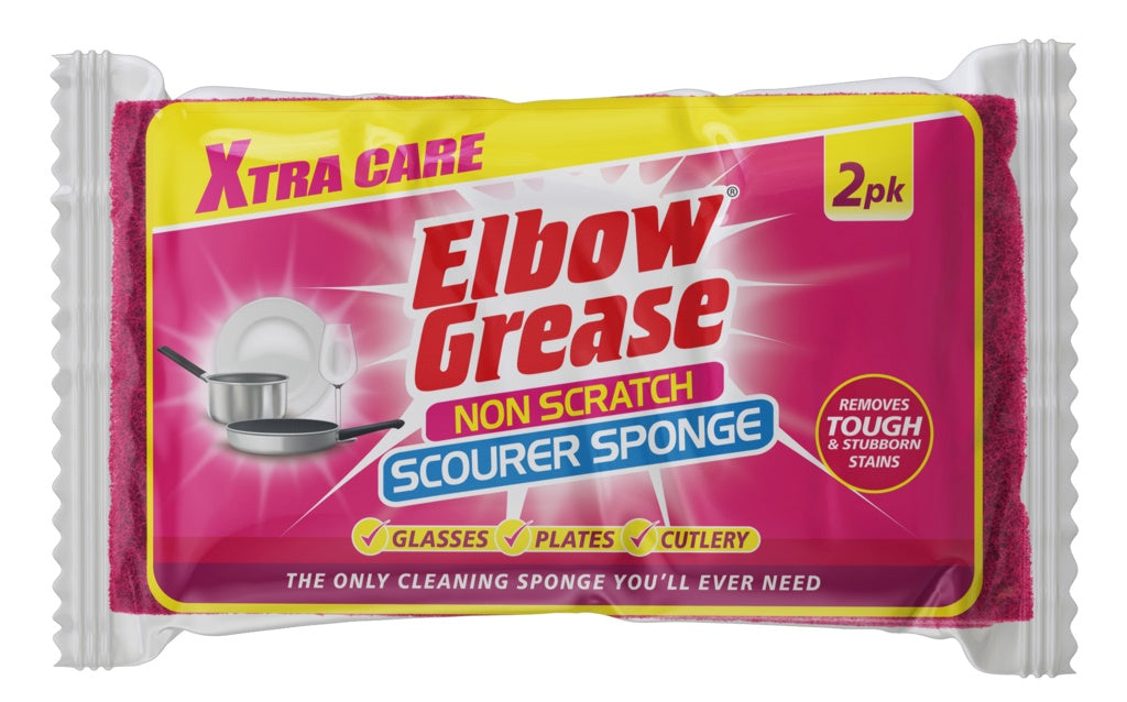 AMK® Elbow Grease Non Scratch Scourer Sponge Pack 2