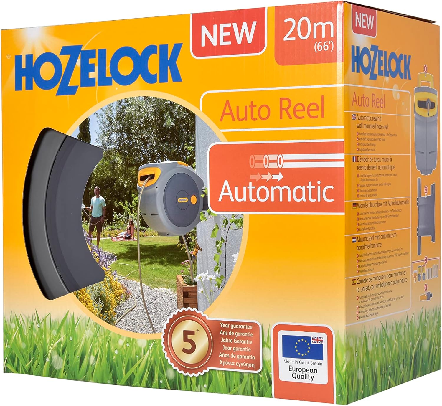 Hozelock Auto Reel Retractable Hose System 20m