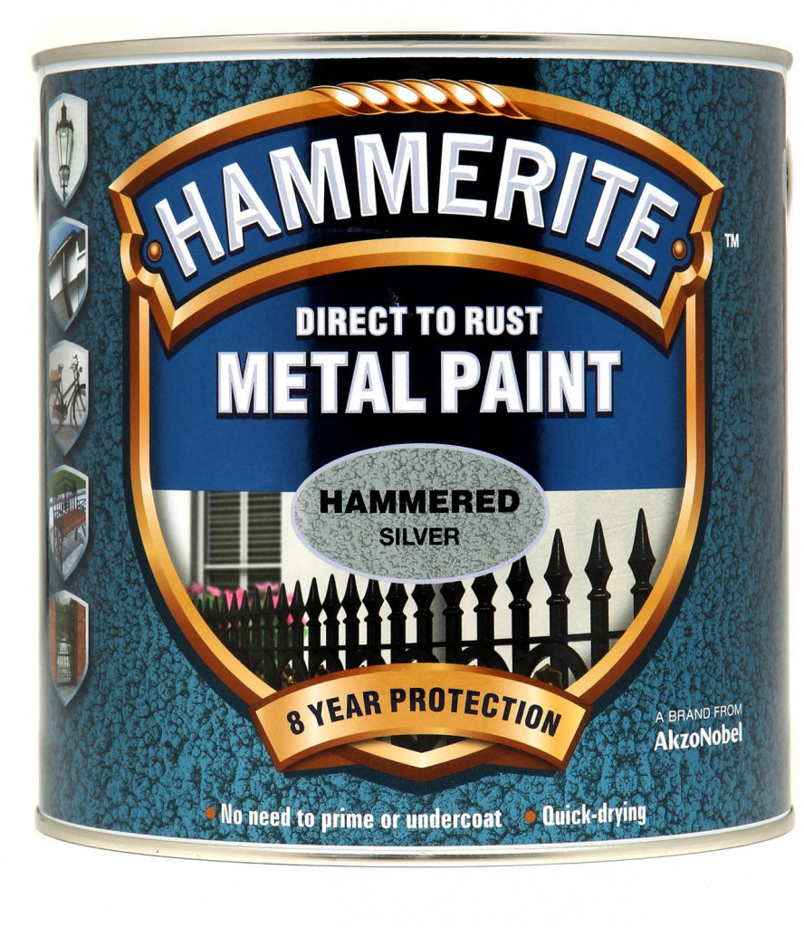 AMK® Hammerite Metal Paint Hammered 2.5L Silver