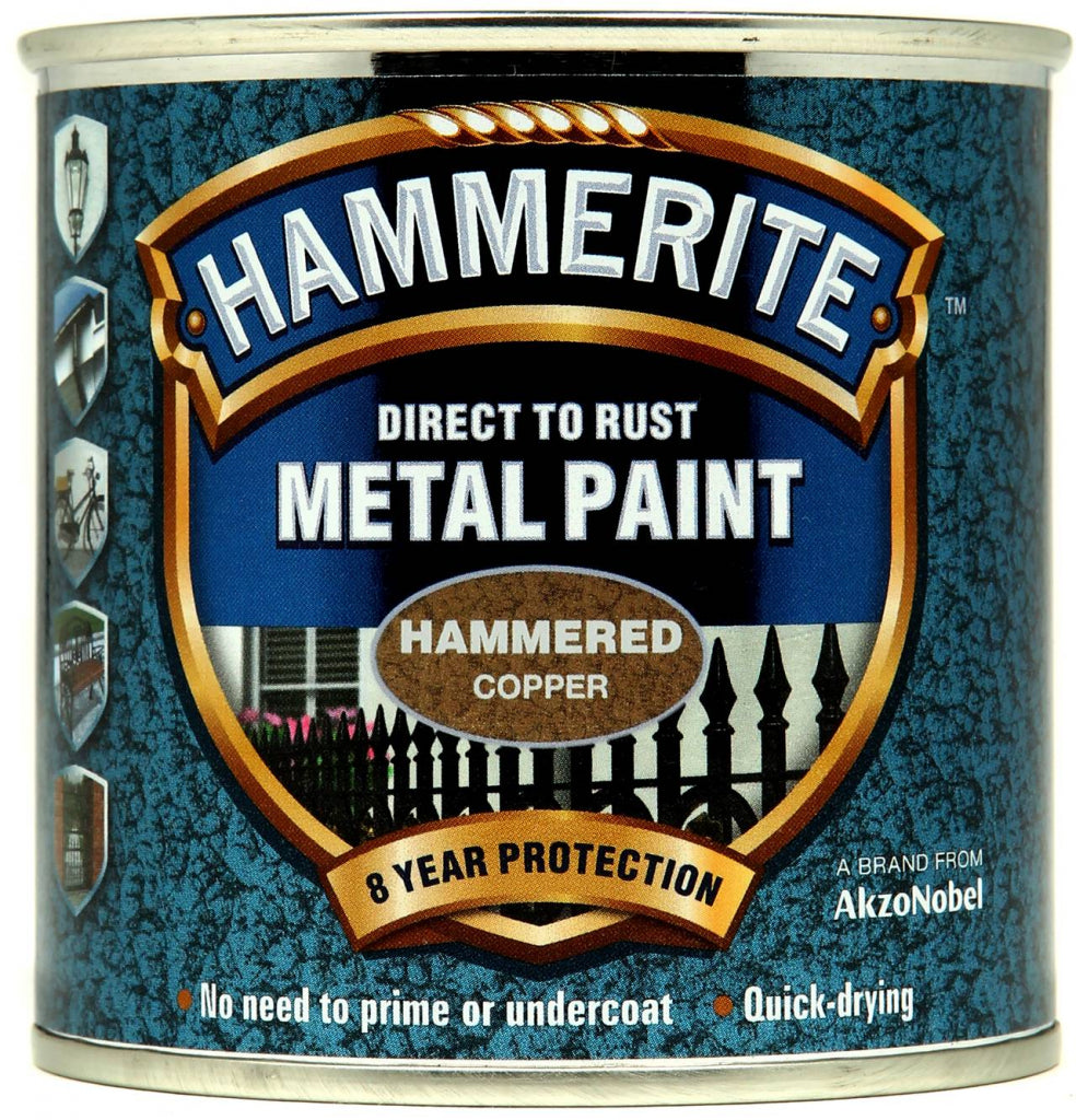 AMK® Hammerite Metal Paint Hammered 250ml Copper