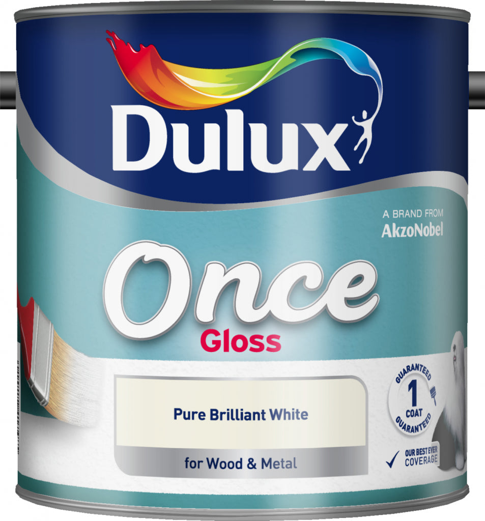 AMK® Dulux Once Gloss 2.5L Pure Brilliant White