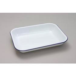 AMK® Falcon Enamel Bakepan - Traditional White 28cm x 23cm x 4.5D