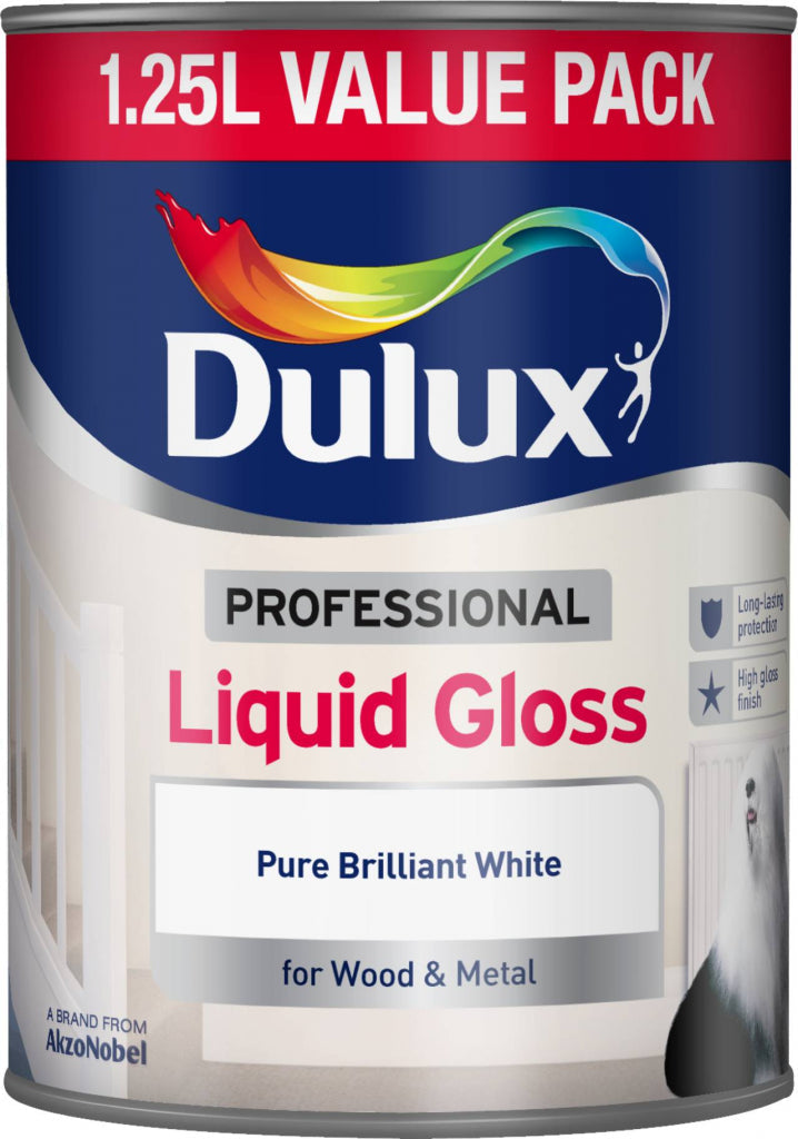 AMK® Dulux Professional Liquid Gloss 1.25L Pure Brilliant White
