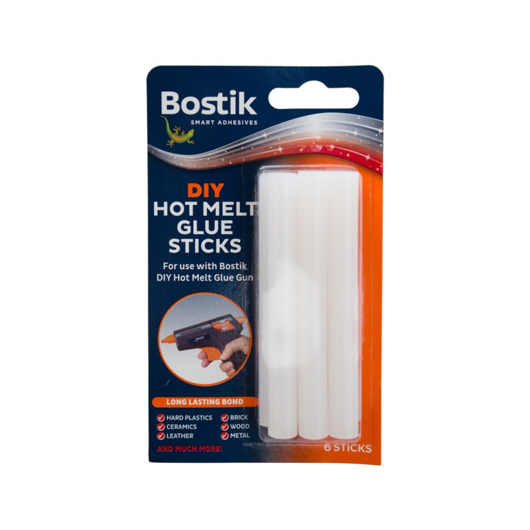 AMK® Bostik DIY Hot Melt Glue Gun Sticks (6 x 100mm)