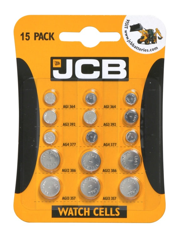 AMK® JCB Alkaline Watch Batteries Pack 15