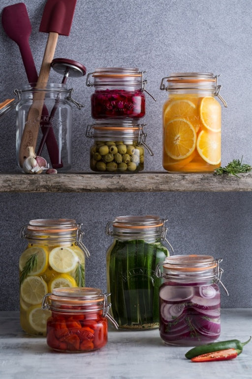 AMK® Kilner Clip Top Jar - Square 2L