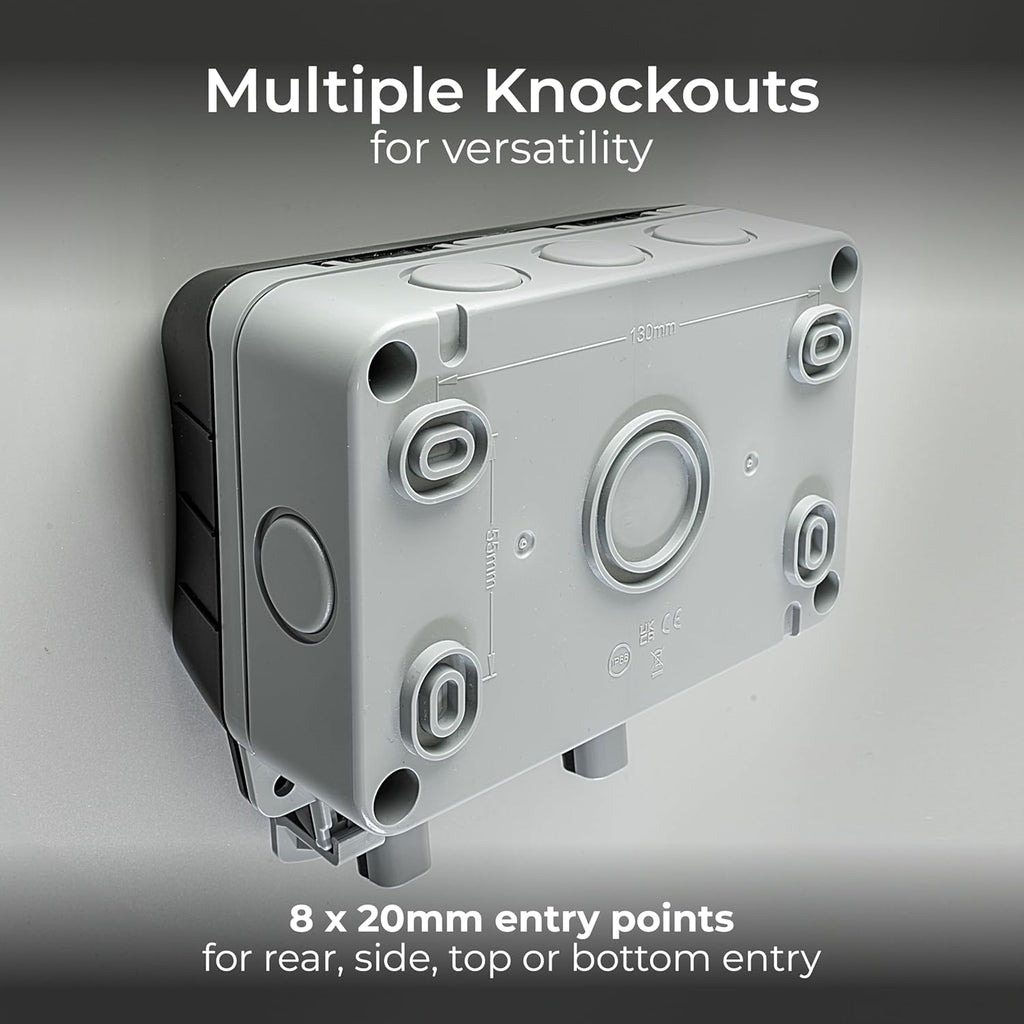 BG 2 Gang 13 Amp Switched Outdoor Socket IP66 DP