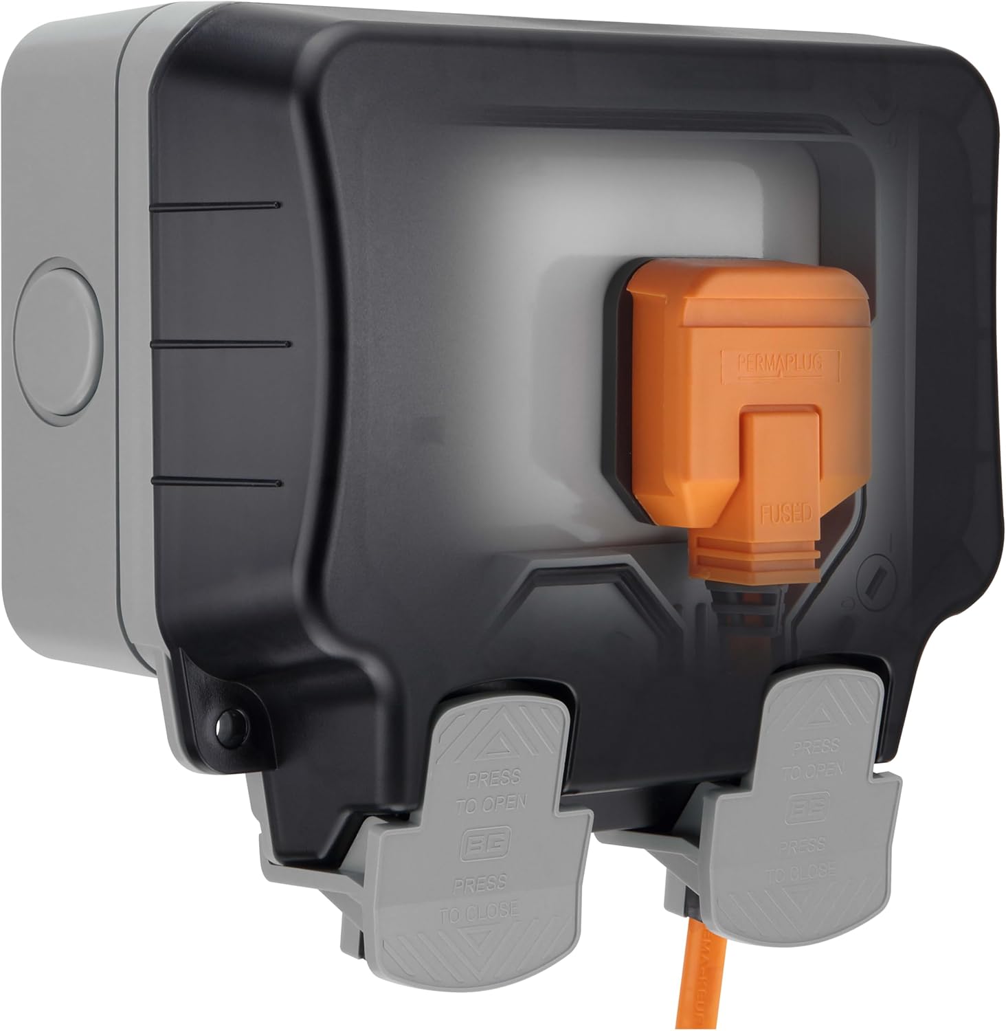 AMK® BG Weatherproof IP66 2 Gang 13A Unswitched Socket