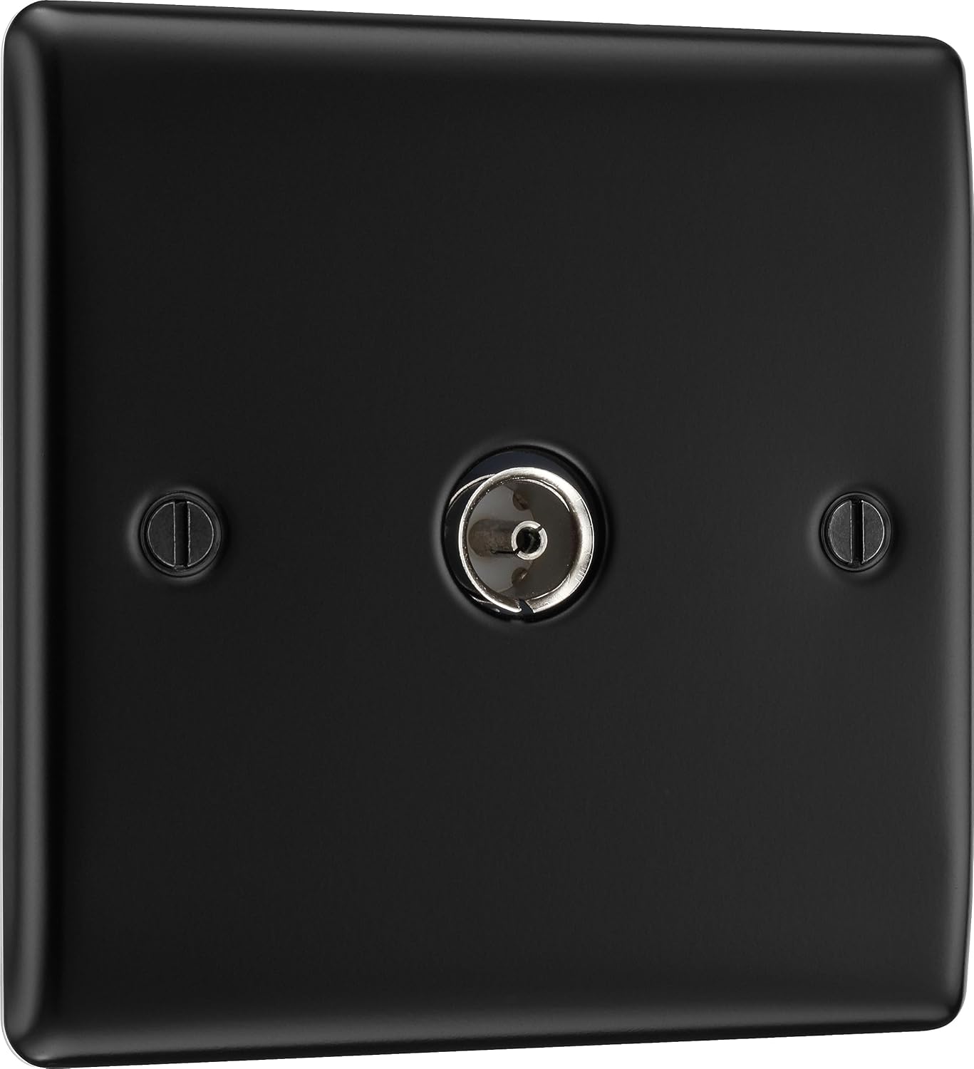 AMK® BG Single Socket For TV Aerial Connection Matt Black