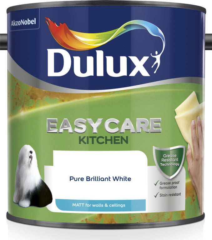 AMK® Dulux Easycare Kitchen Matt 2.5L Pure Brilliant White