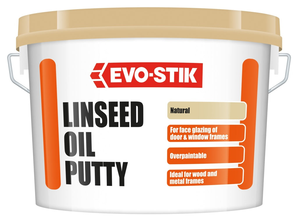 AMK® Evo-Stik Multi-Purpose Linseed Oil Putty 2kg Natural