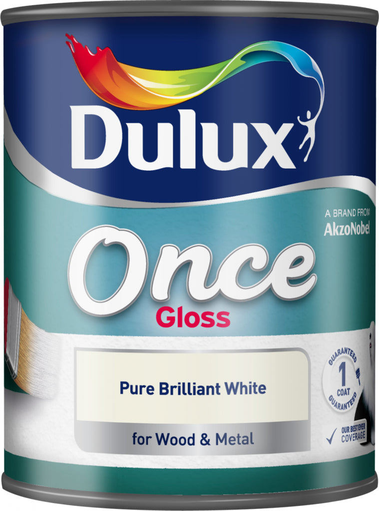 AMK® Dulux Once Gloss 750ml Pure Brilliant White