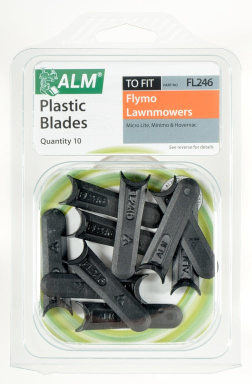 ALM Plastic Blades -  with Small Half-Moon Pack of 10