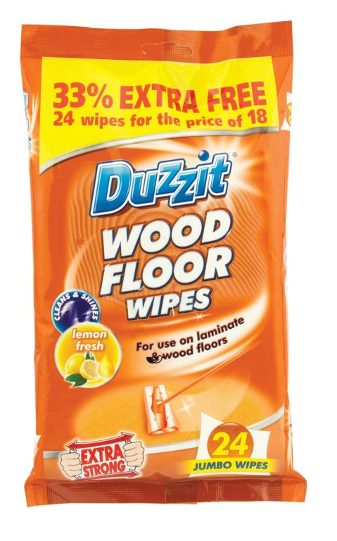 AMK® Duzzit Wood Floor Wipes Lemon Fresh / 18 Pack