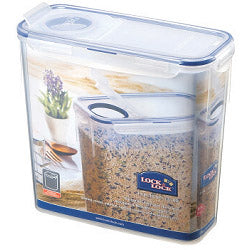 AMK® Locknlock Rectangular Storage Container with Flip Top Lid Clear/Blue 3.4L (237 x 112 x 219mm)