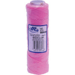 AMK® Marshalltown Masons Braided Nylon Line Fluorescent Pink - 250' (76m)